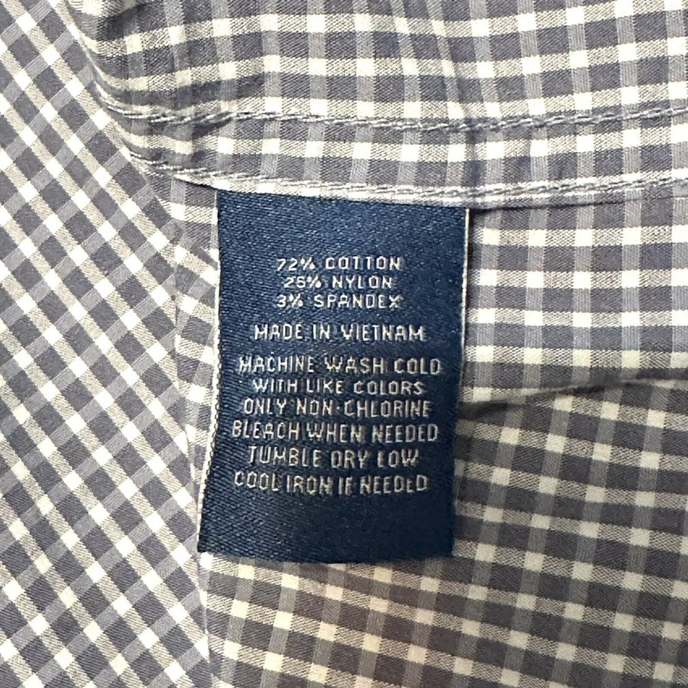 Cole Haan Men's XL Grand Os Long Sleeve Plaid Button Up Stretch Shirt - Picture 8 of 8